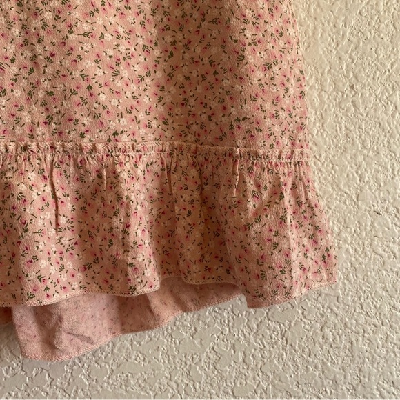 Brandy Melville cara ruffle skirt- pink floral Size 3 - Picture 4 of 8